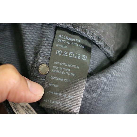 AllSaints Mens 28 (30.5) x 32 Corduane Iggy Corduroy Button Fly Pants - Picture 4 of 10